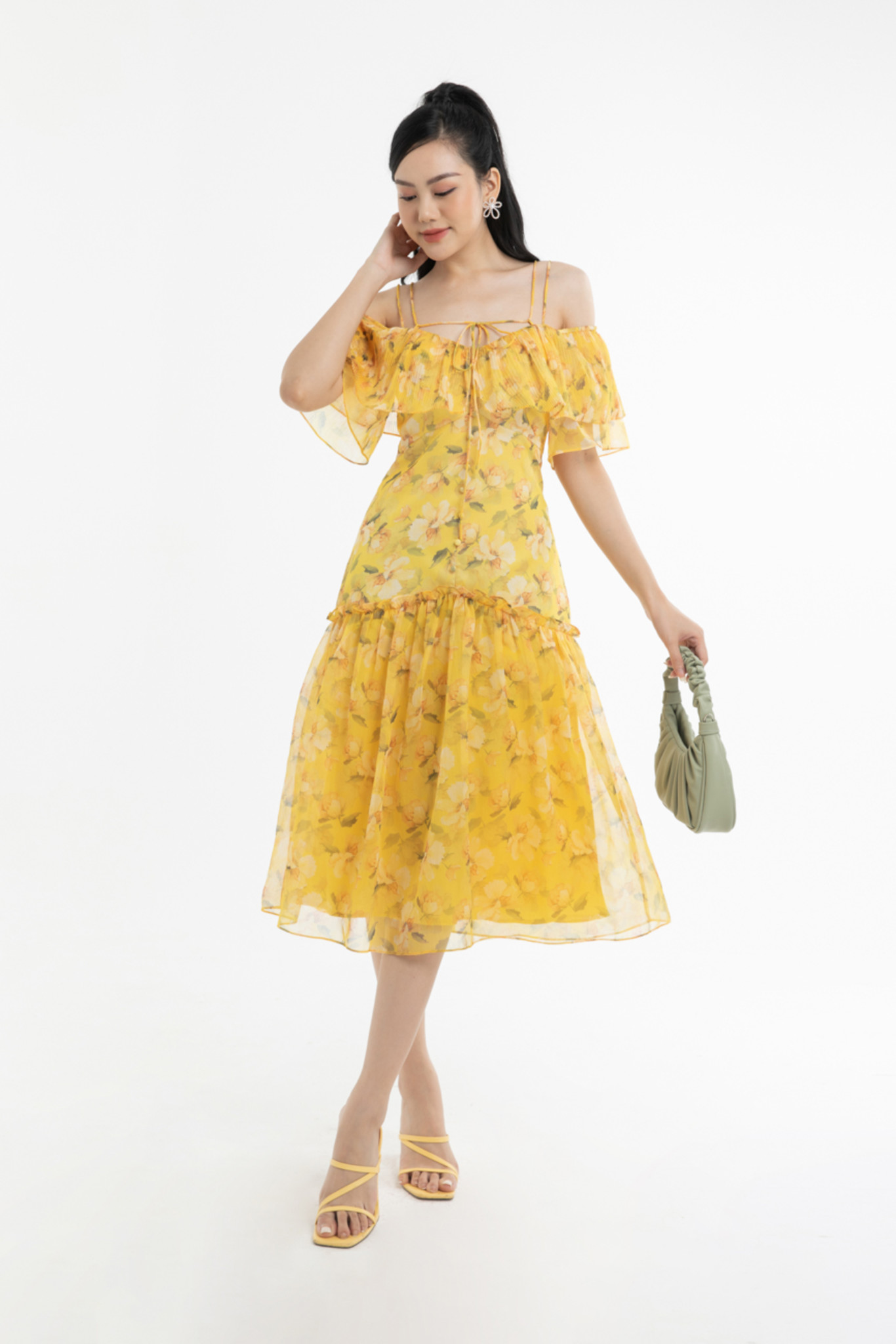 Đầm voan đuôi cá ivy moda ms 48t0211