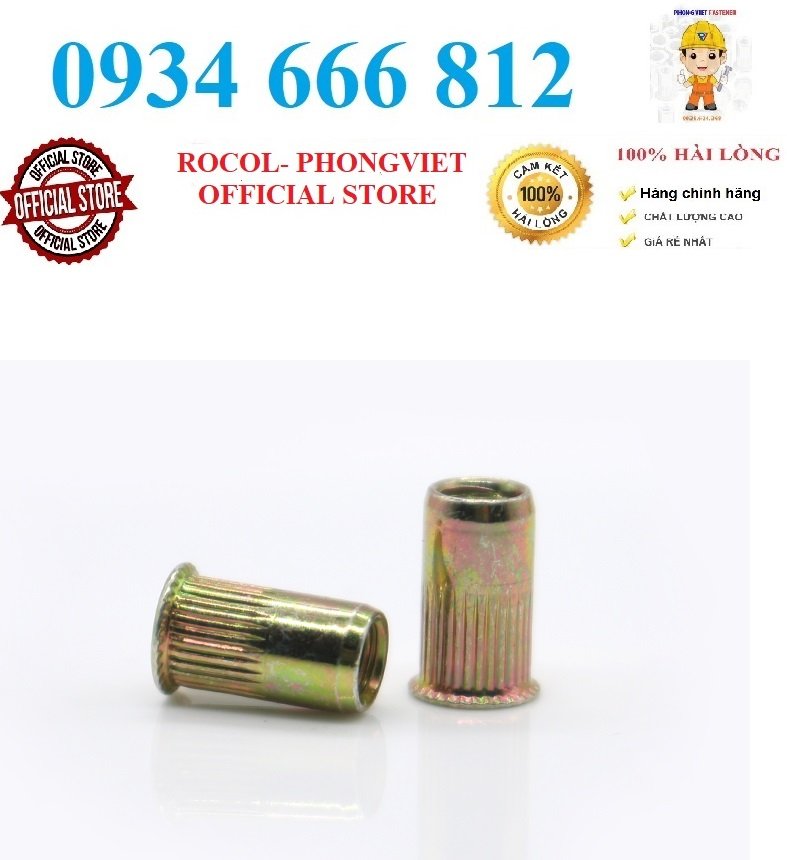 50c Ốc tán rút chân nhỏ M4, M5,M6,M8