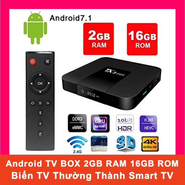 Bảng giá Android TV BOX TX3 mini 2GB RAM 16GB ROM Android 7.1 4K - Biến TV Thường Thành Smart TV