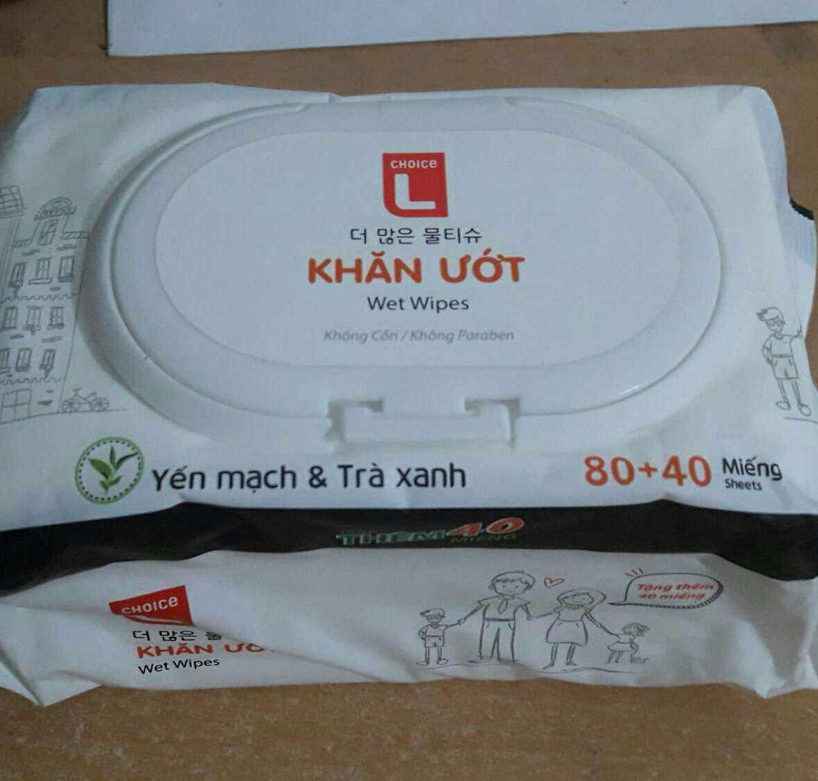 Khăn ướt Lotte 120 miếng