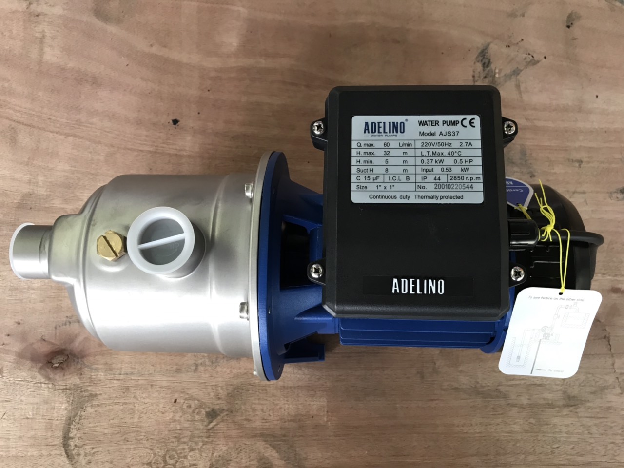 [HCM]Bơm 370W - Bơm ly tâm công nghệ Đức - AJS37