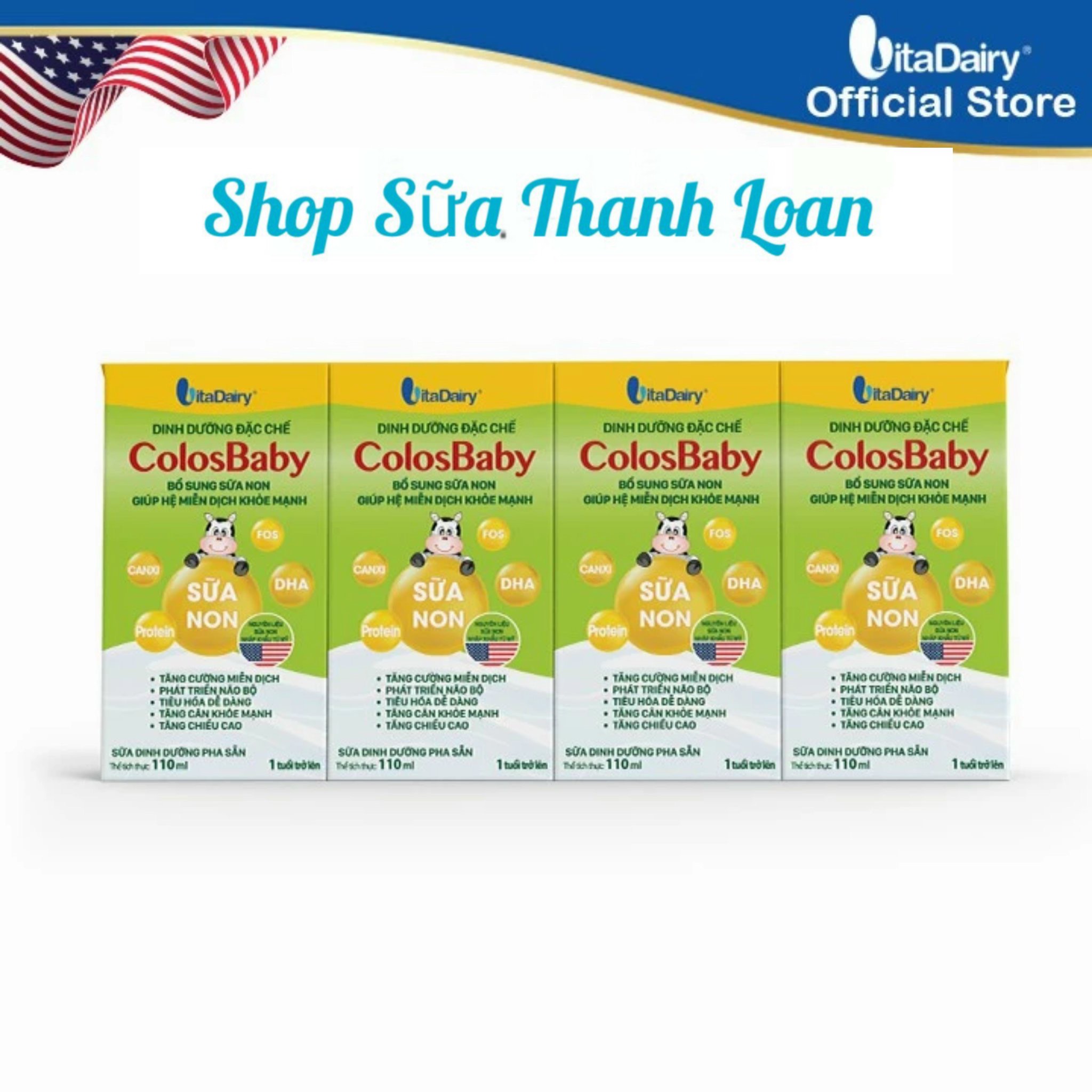 Combo 3 lốc 12 hộp sữa bột pha sẵn colosbaby gold 110ml.