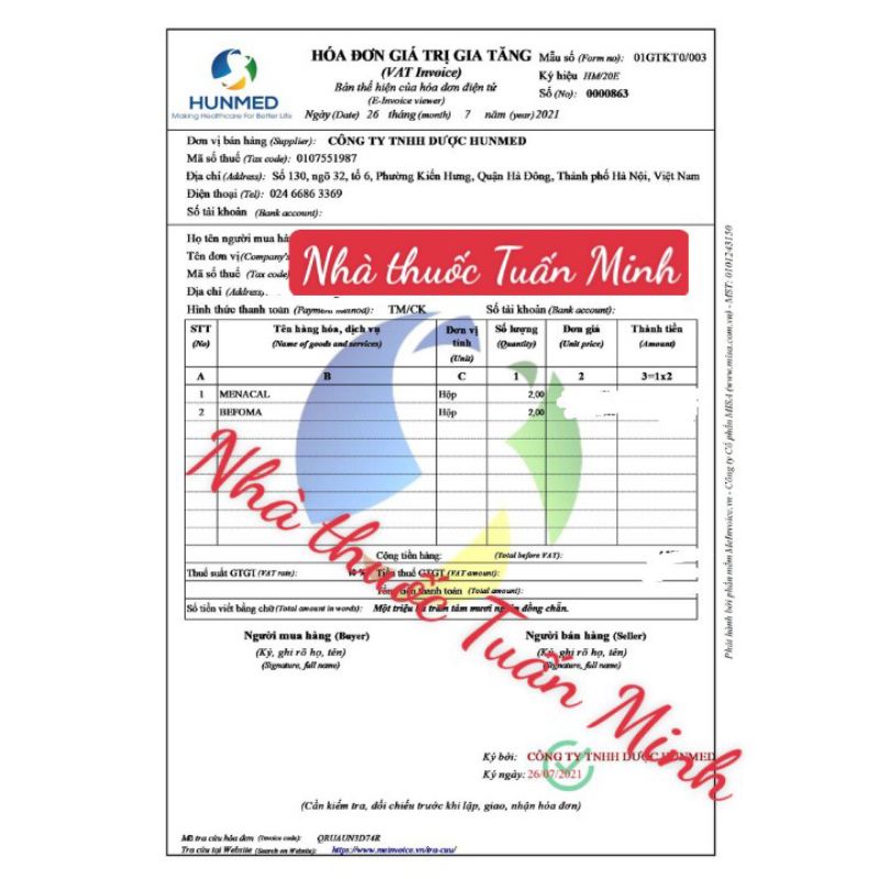 Menacal - Canxi từ tảo biển và san hô (Hộp 60 viên)