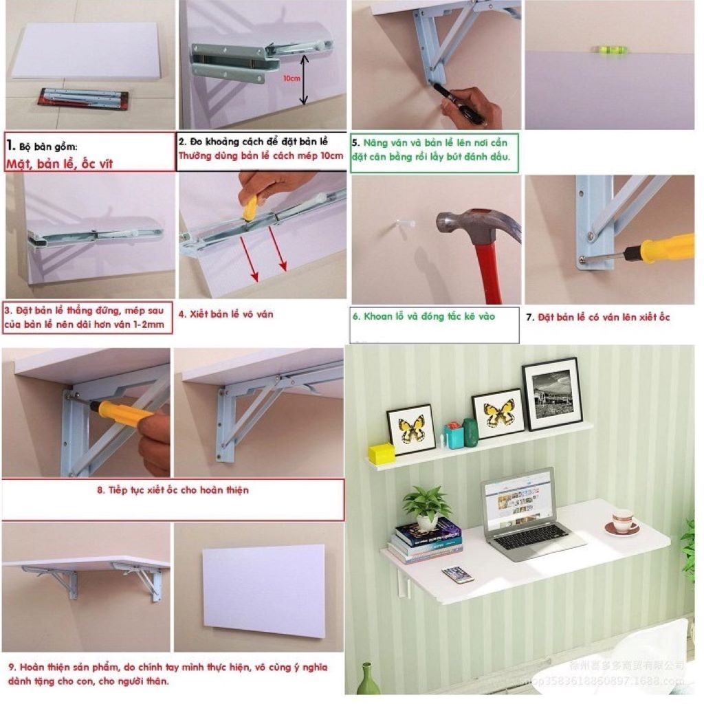 Bàn gấp treo tường thông minh