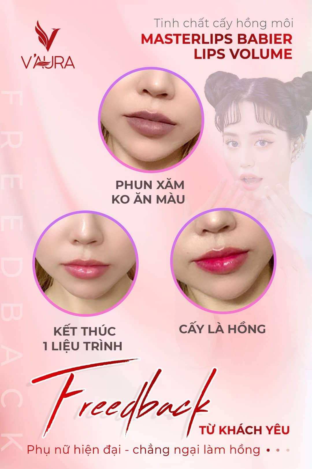 [FreeshipMAX] [mẫu mới] Tinh chất cấy màu môi Vaura Babier Lips Volume V3 Extra X9