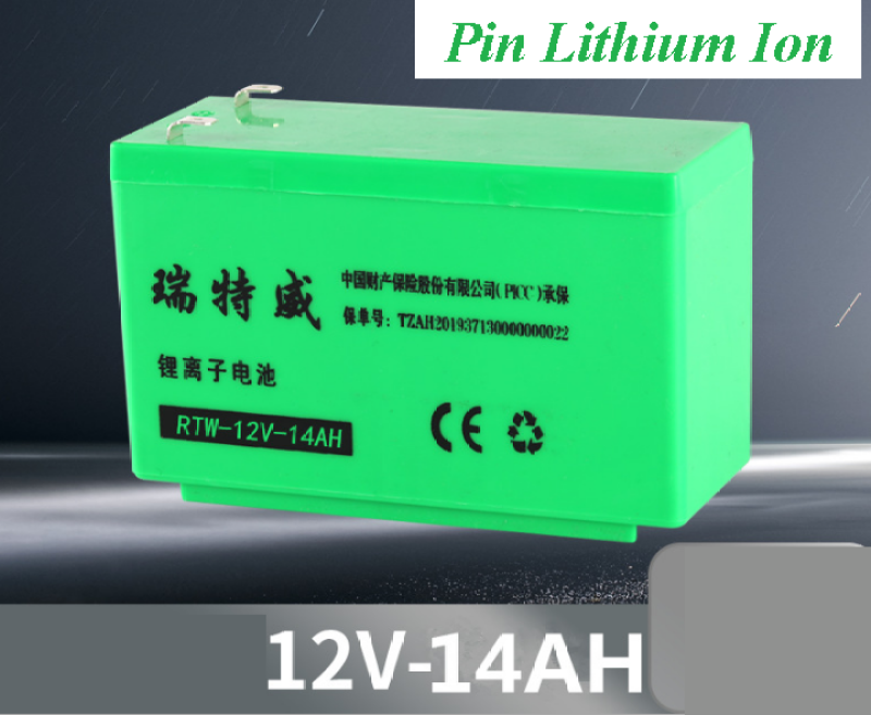 Bình ắc quy 12V 14Ah xanh lá RTW - Bình Ắc quy Lithium Ion cho Bình Xịt Điện Bình