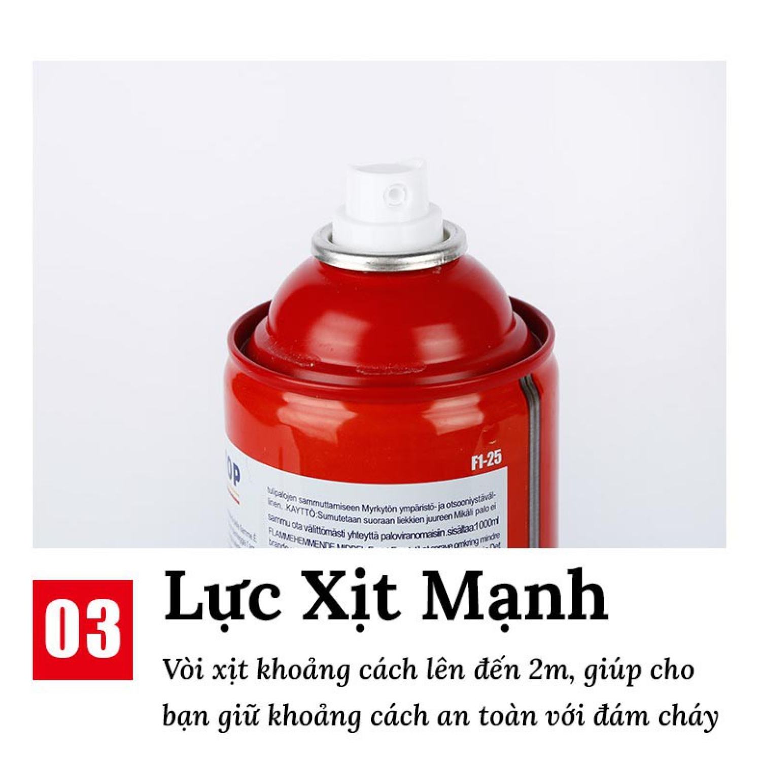 Bình cứu hoả 500ml dạng xịt. Bình chữa cháy mini FireStop