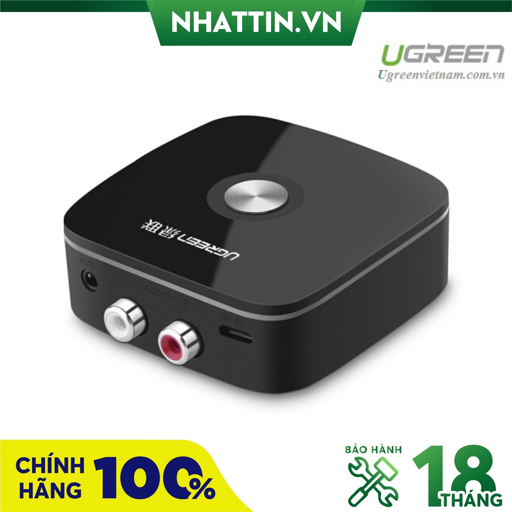 Thiết bị nhận Bluetooth 5.0 Music Receiver cho loa, amply chính hãng Ugreen 30445 - Phân Phối Chính Hãng