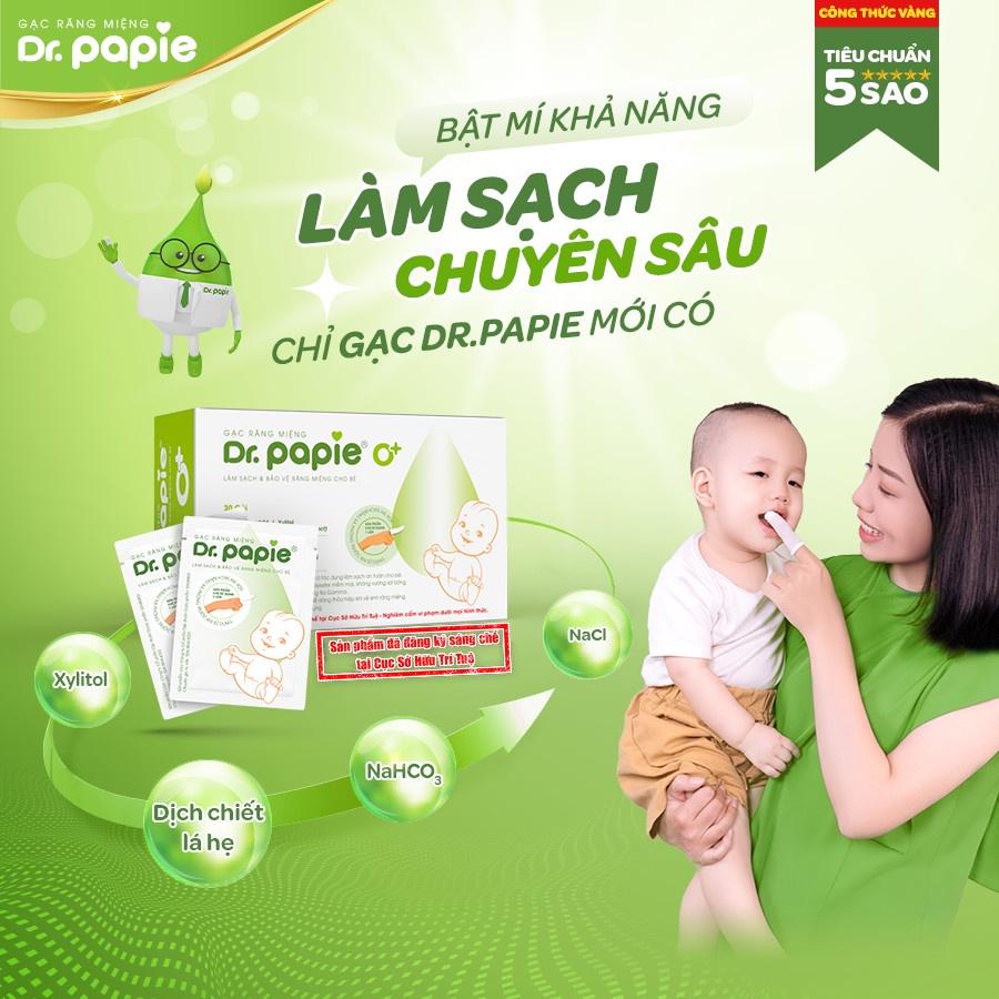 Gạc Rơ Lưỡi Dr.Papie - 30Gói/Hộp
