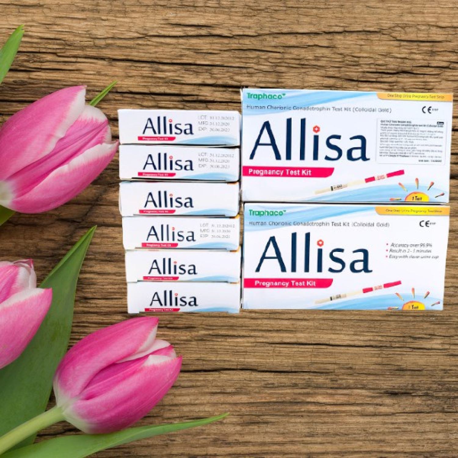 Que thử thai ALLISA que thử thai nhanh HCG - Traphaco
