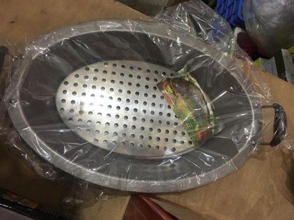 Khay cá chép om dưa inox cao cấp