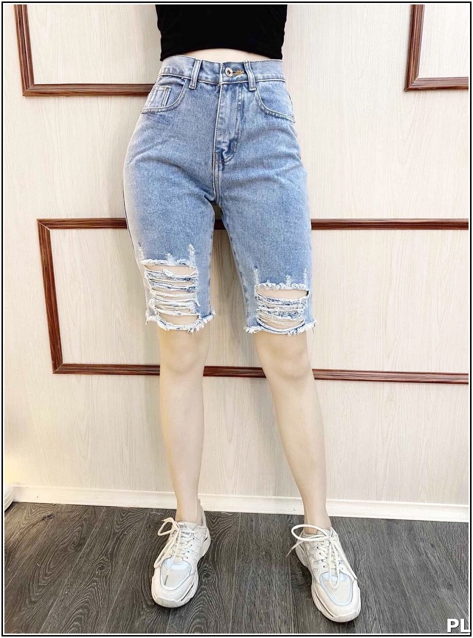 quần jean NGỐ RÁCH HAI BÊN HÌNH U 4017 -H2-4