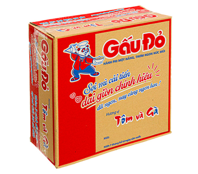 Mì gấu đỏ tôm và gà 63gr