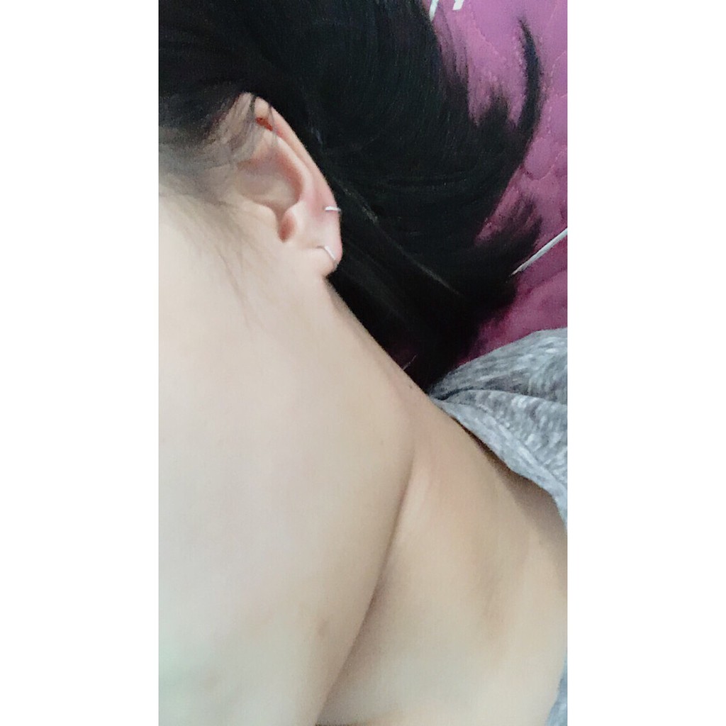 Khuyên tròn bạc Tlee, bông tai basic đeo mũi, đeo môi, đeo rốn - TleeJewelry - KT002
