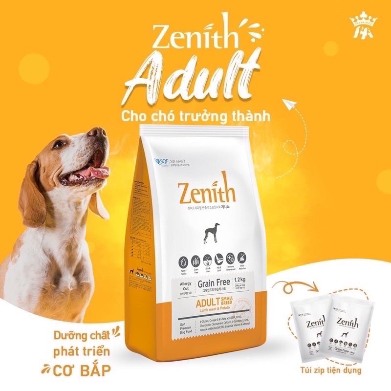 [1,2kg zin ] Thức ăn hạt mềm Zenith cho chó