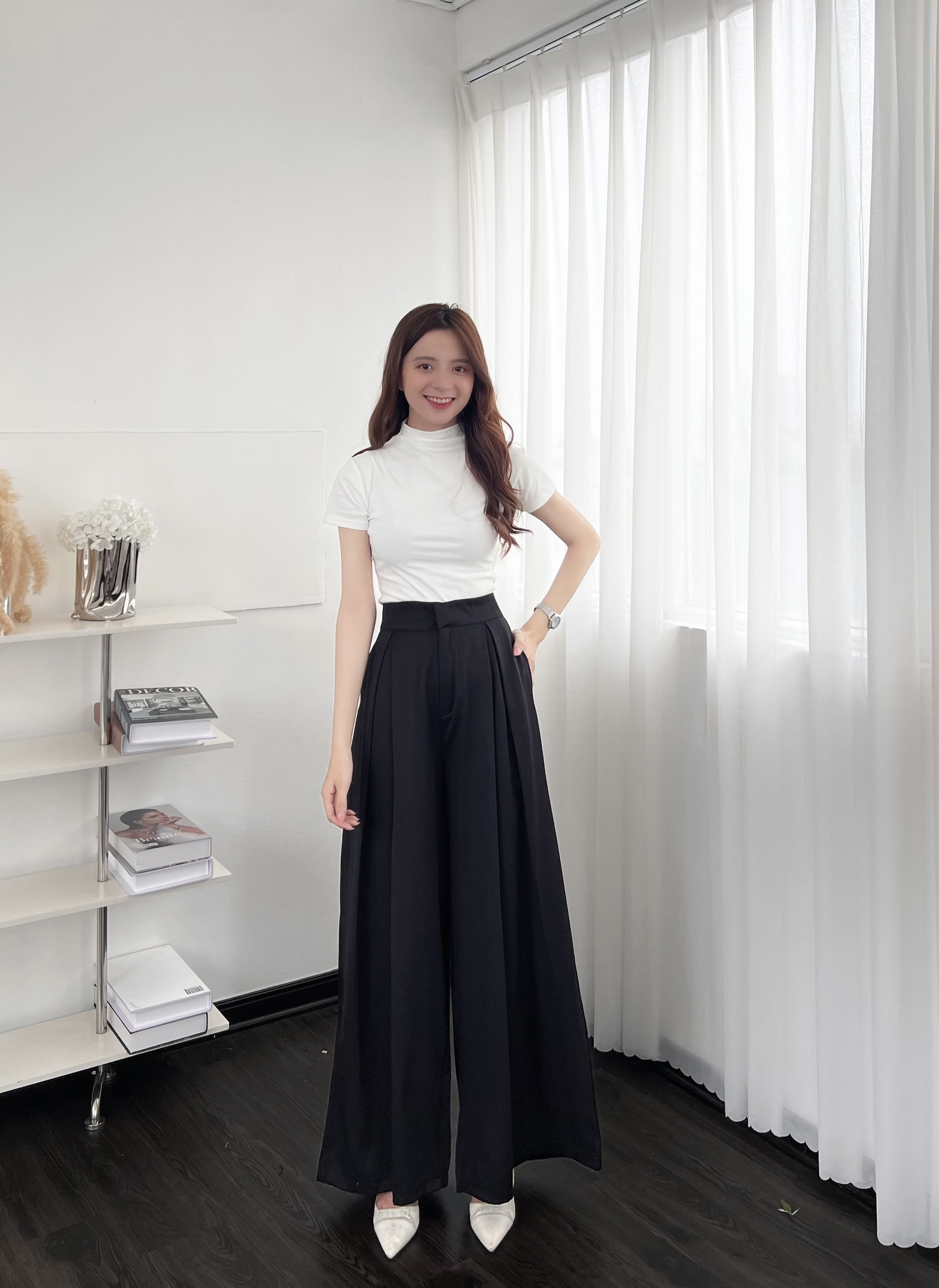 Quần nữ ống rộng xếp ly - 247storefashion - quan0038_p12k7