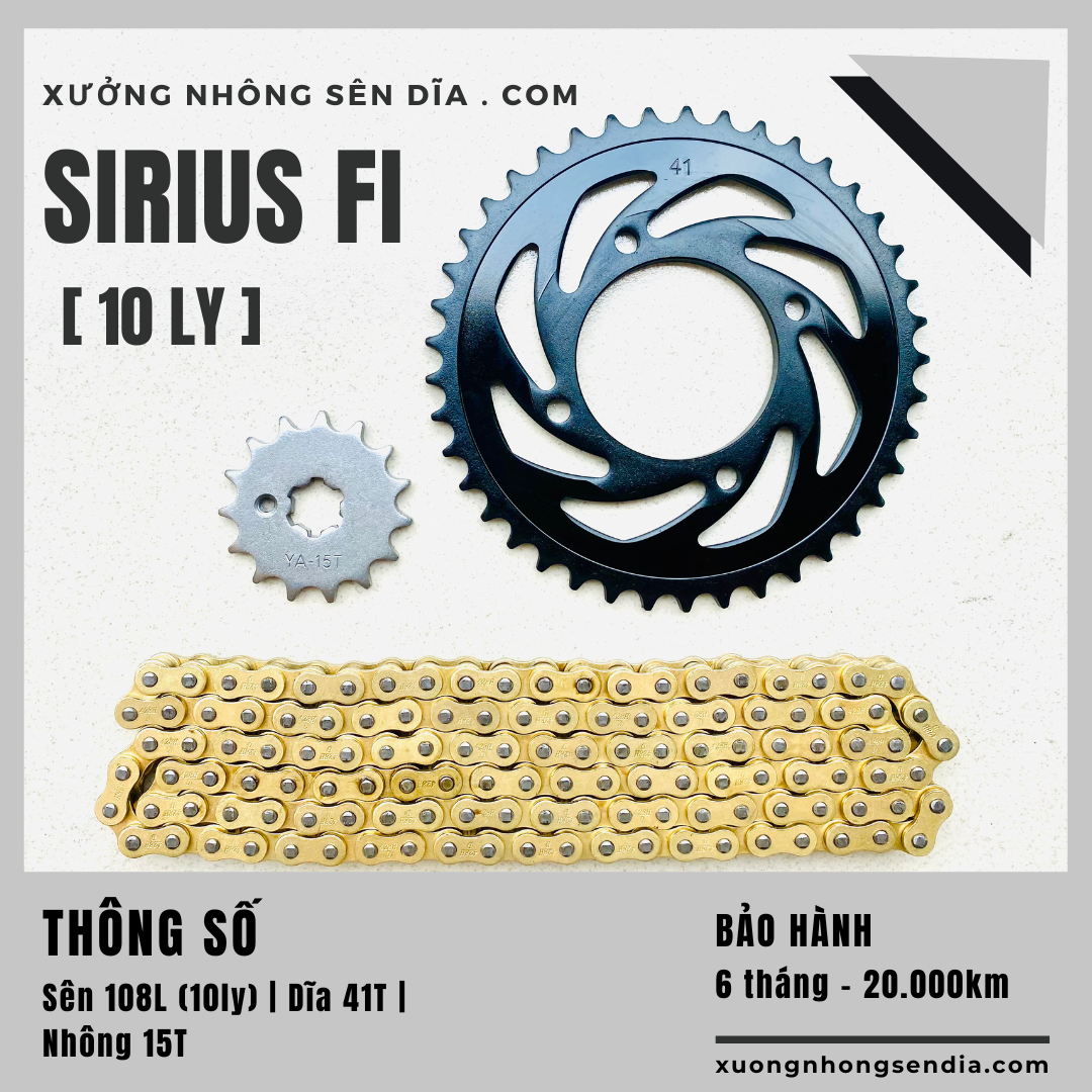 [FreeshipMAX] [HCM]NHÔNG SÊN DĨA SIRIUS FI VÀNG