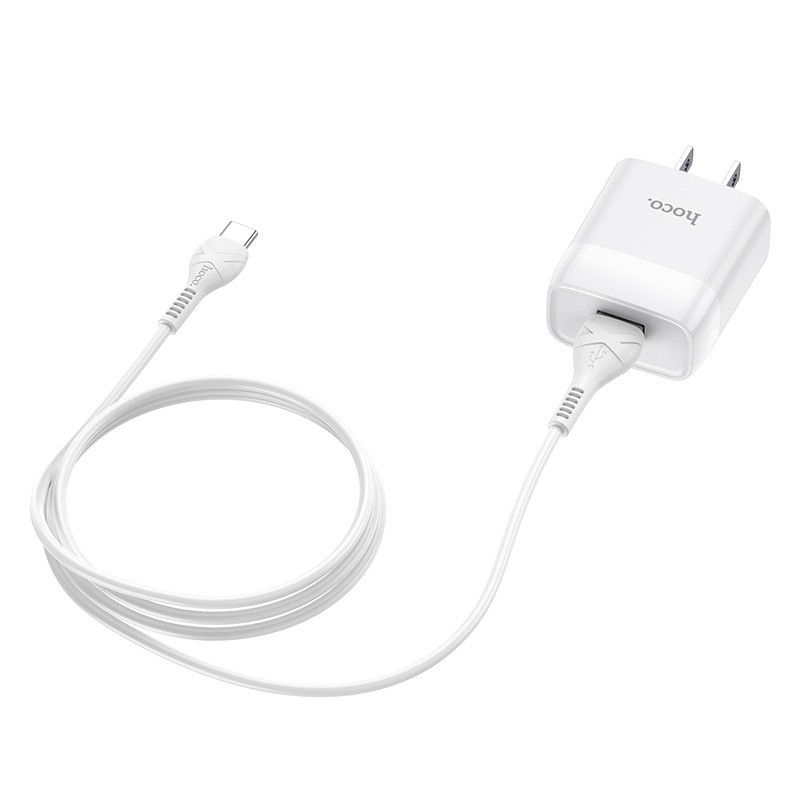 Bộ Cóc Sạc Nhanh Hoco C72 2.1A Cổng Type-C Có Dây