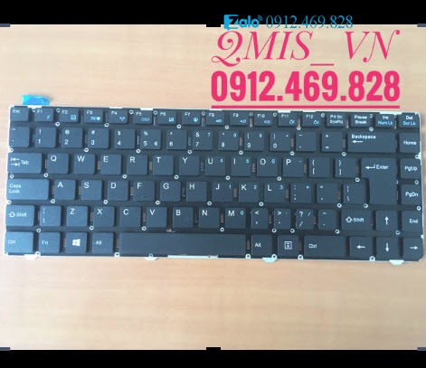 Bàn phím laptop Acer Aspire One 14 Z1401 Z1402 – Z1401 - CHUẨN UK - NÚT ENTER HÌNH SỐ 7
