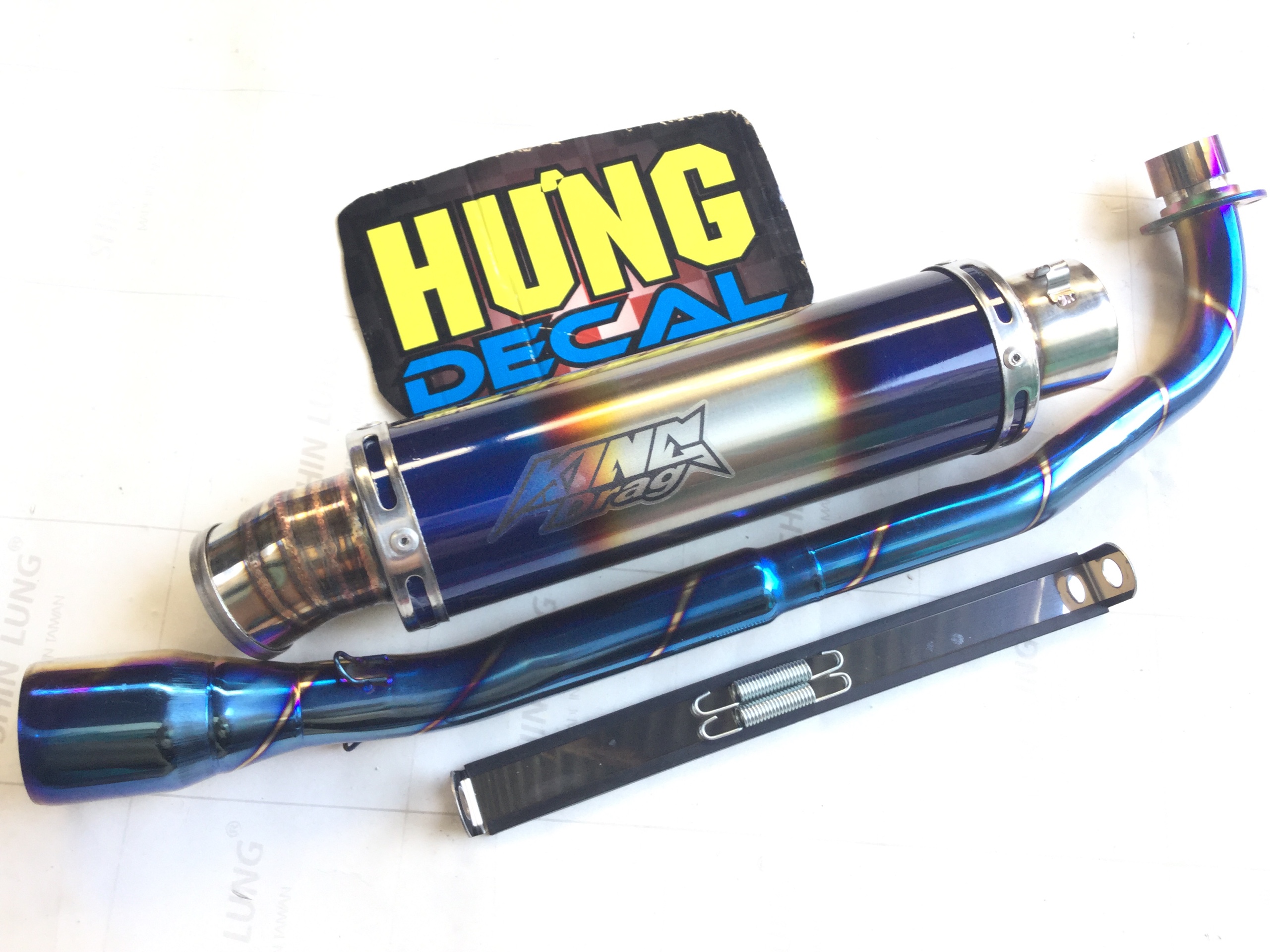 Pô kingdrag titan cổ titan wave 100 + dream + cúp + xe 50