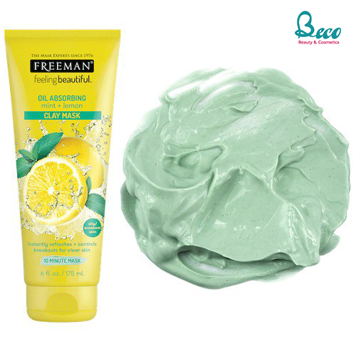 Mặt Nạ Freeman Lemon And Mint Mask Đất Sét Bạc Hà Và Chanh