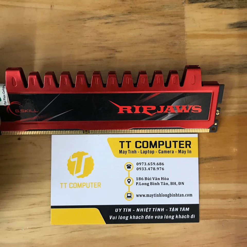 RAM DDR3 4GB 1600MHz GSKILL RIPJAWS TẢN THÉP ĐỎ