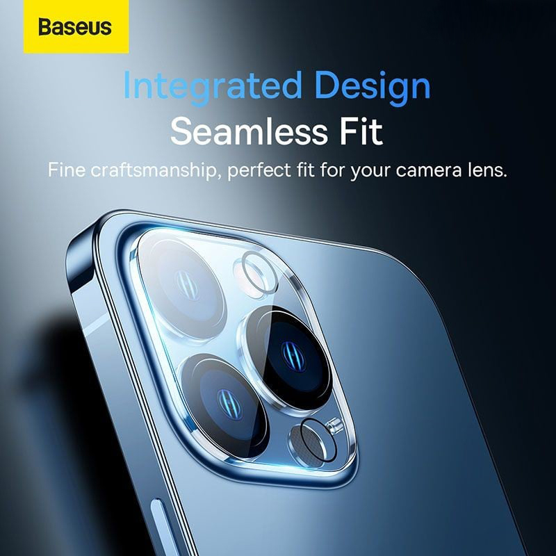 Miếng dán kính cường lực bảo vệ camera cho iPhone 14 Pro / 14 Pro Max hiệu Baseus Full-coverage Lens mang lại khả năng quay video 8K - Phân phối bởi Hotphukien
