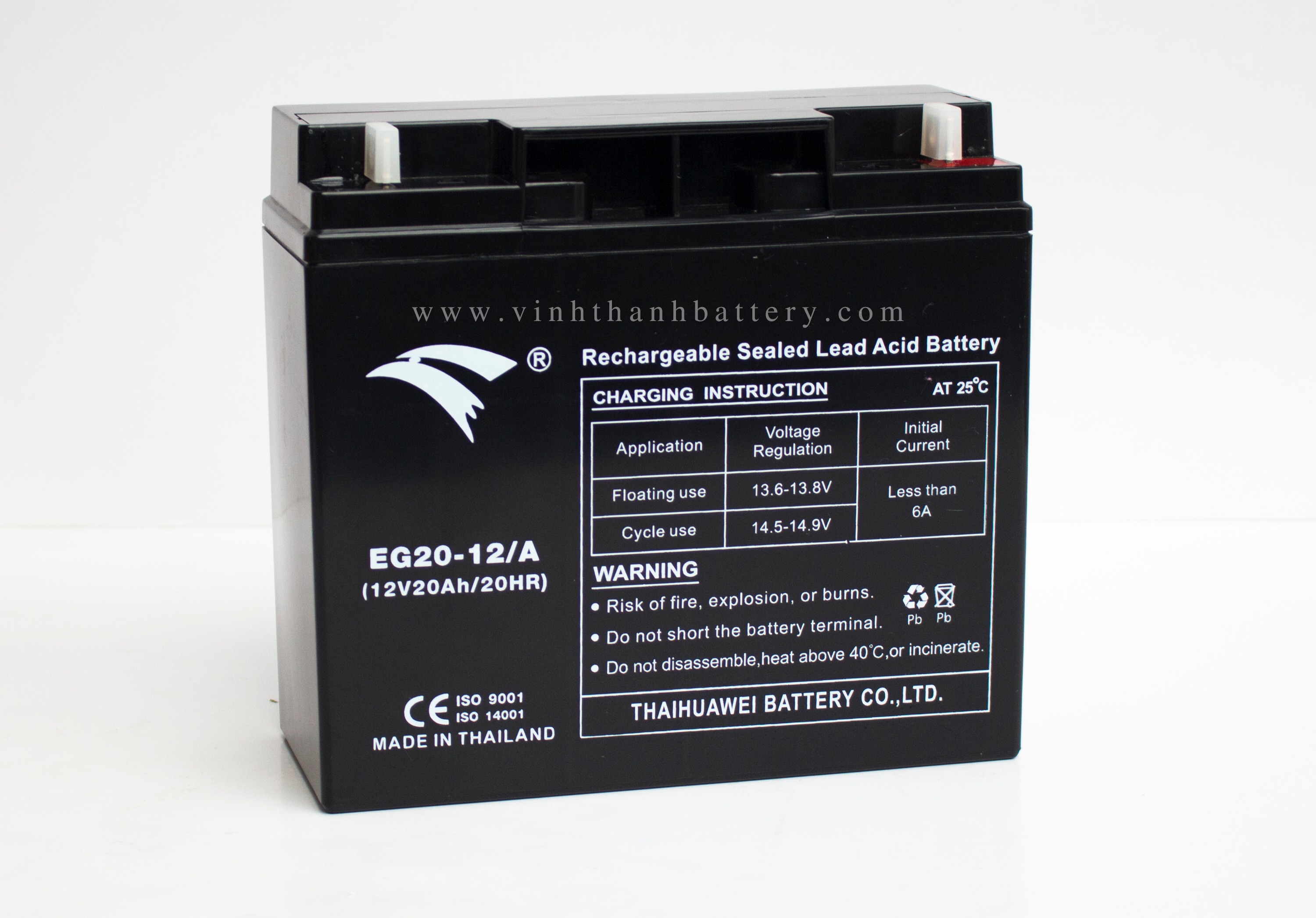 [HCM]Bình ắc quy UPS xe đạp điện EAGLE 12V - 20Ah (EG20-12/A)
