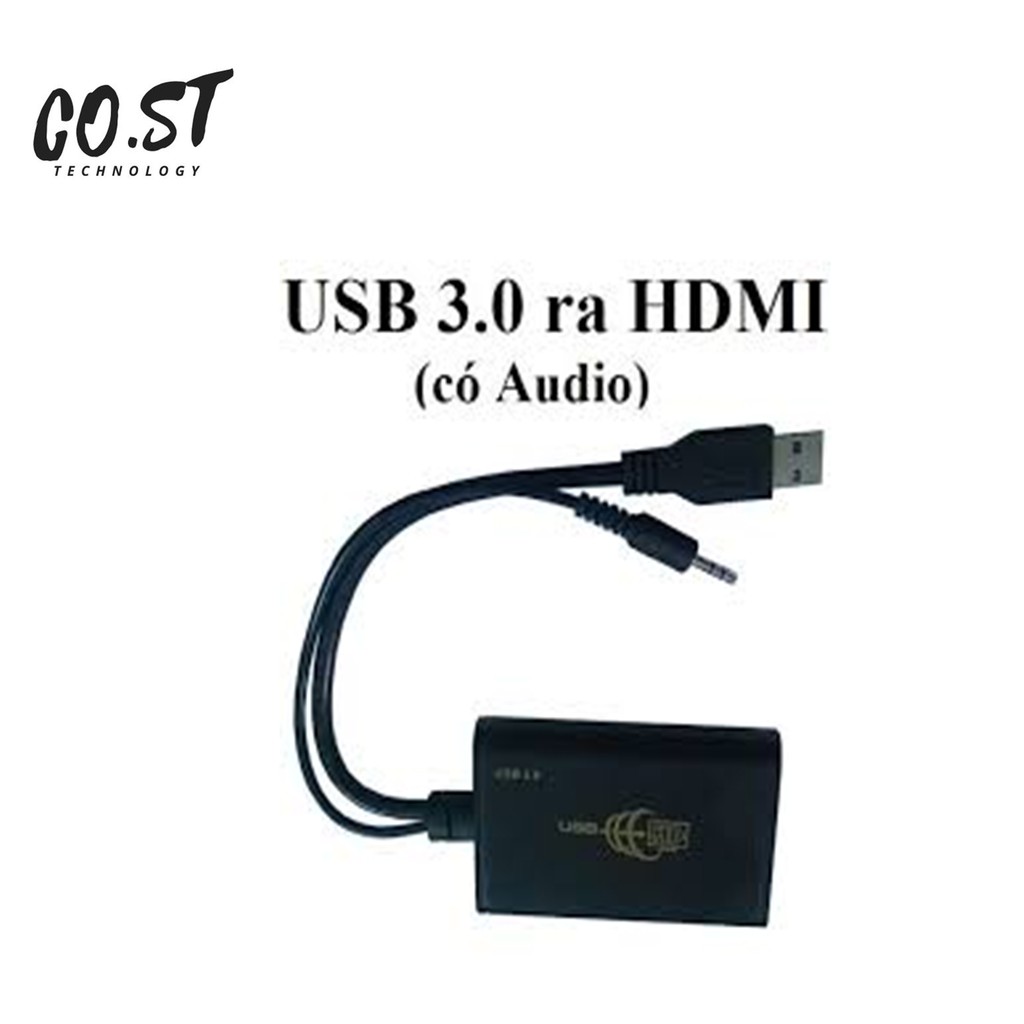 CÁP CHUYỂN USB 3.0 RA HDMI CÓ AUDIO