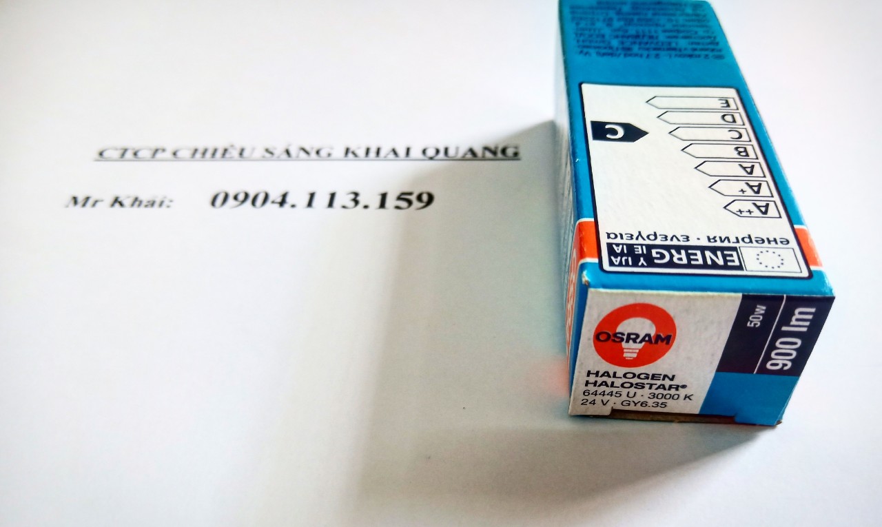 (SALE) Bóng halogen 24V 50W GY6.35 OSRAM Germany