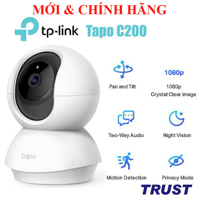 Camera wifi tp-link tapo c200 full hd 1080p xoay 360 độ giám sát an ninh c100
