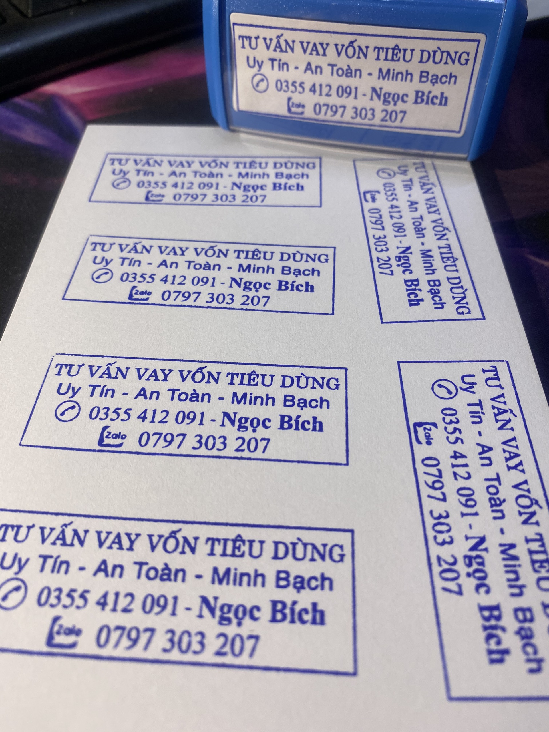 Khắc dấu tên 4 dòng theo yêu cầu