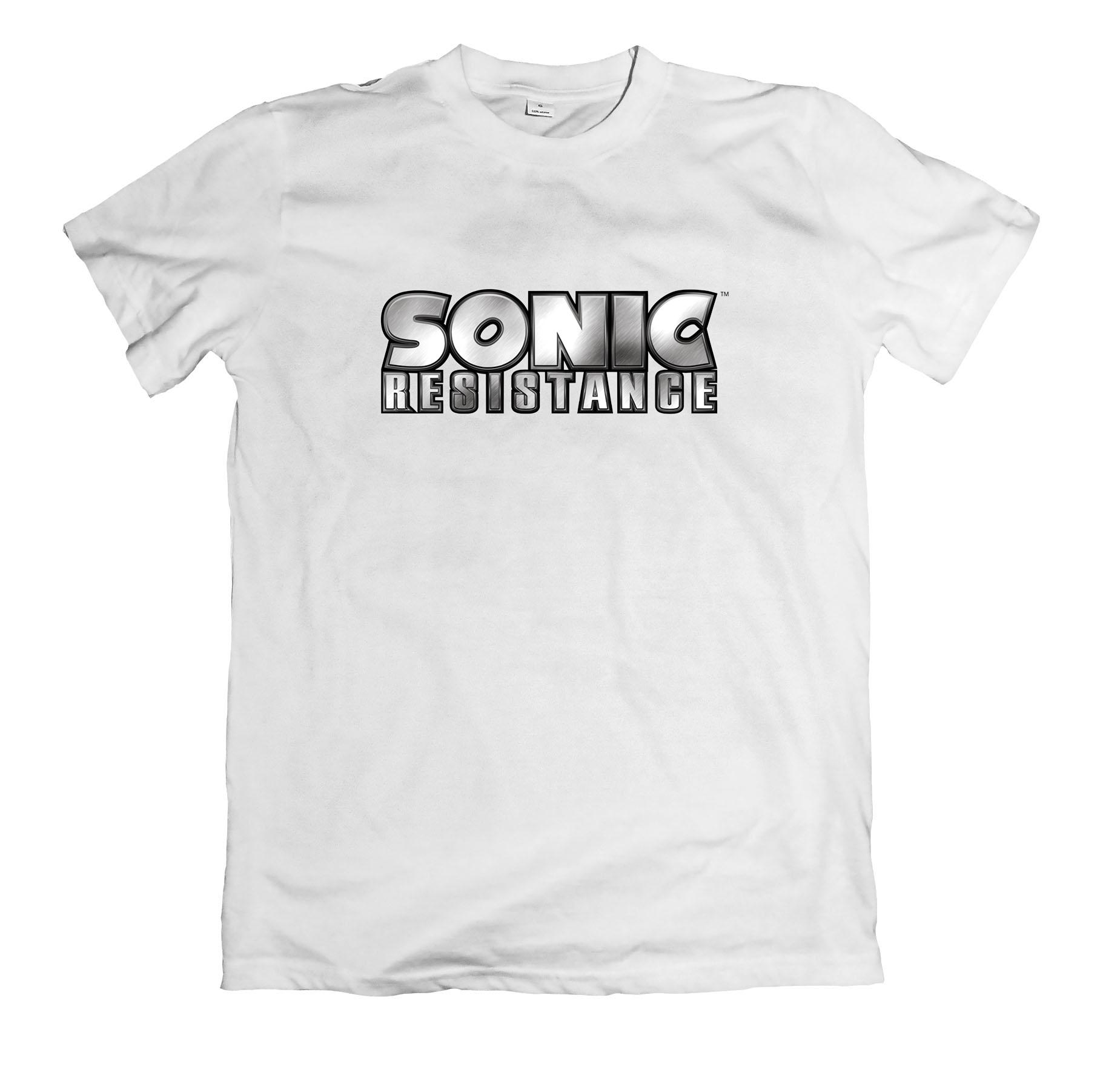 Áo thun in hình chữ logo sonic đẹp