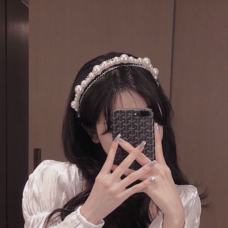 Bờm cài tóc 3 line đính đá, hạt hot girl