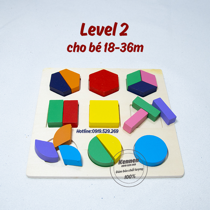 Đồ chơi Xếp khối Montessori 2 level