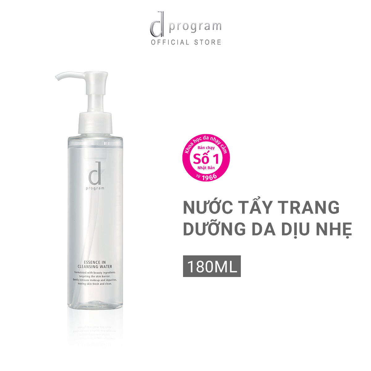 Nước tẩy trang dưỡng da dProgram Essence In Cleansing Water 180ml