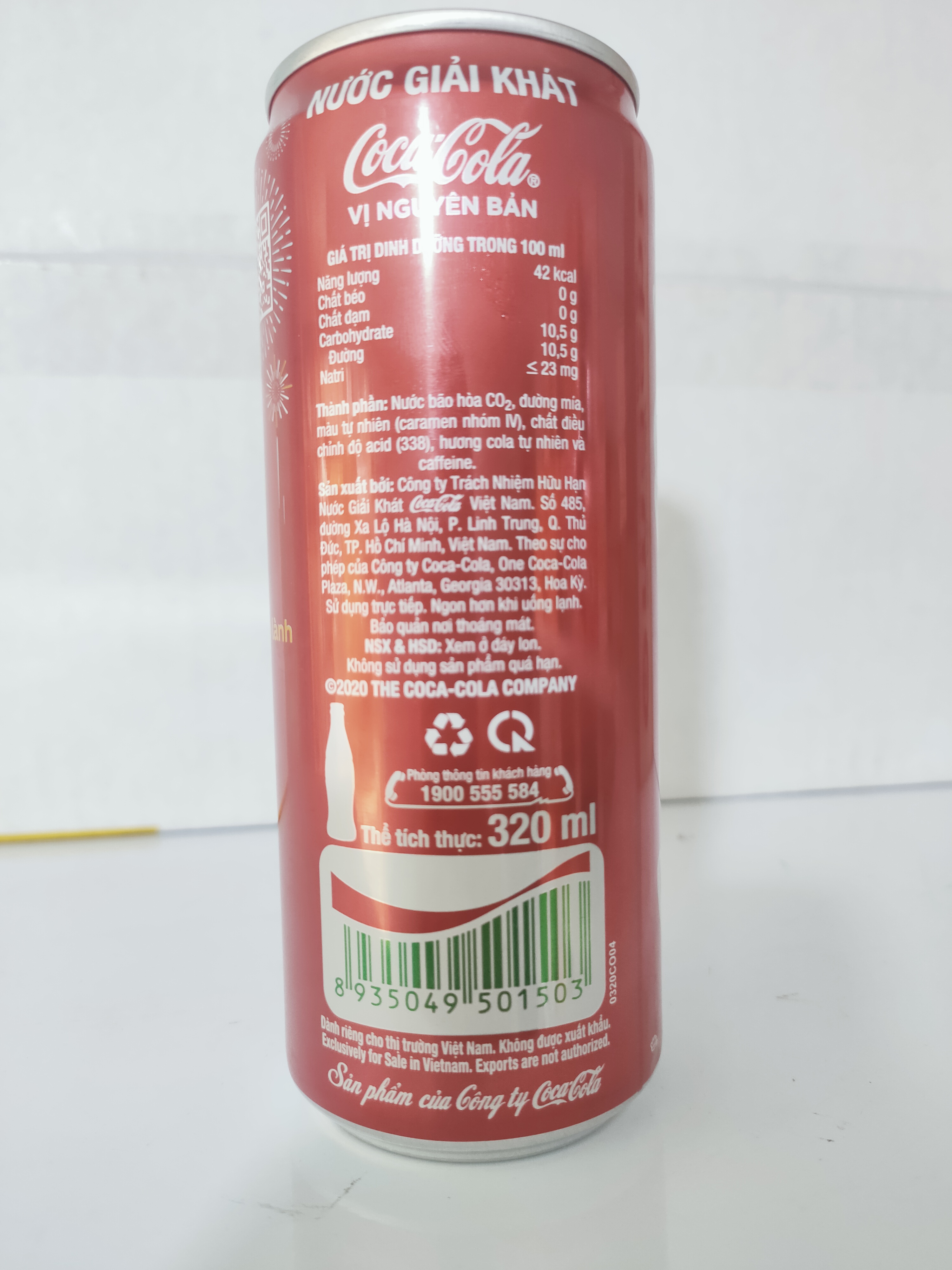 Cocacola vị nguyên bản lon 320ml