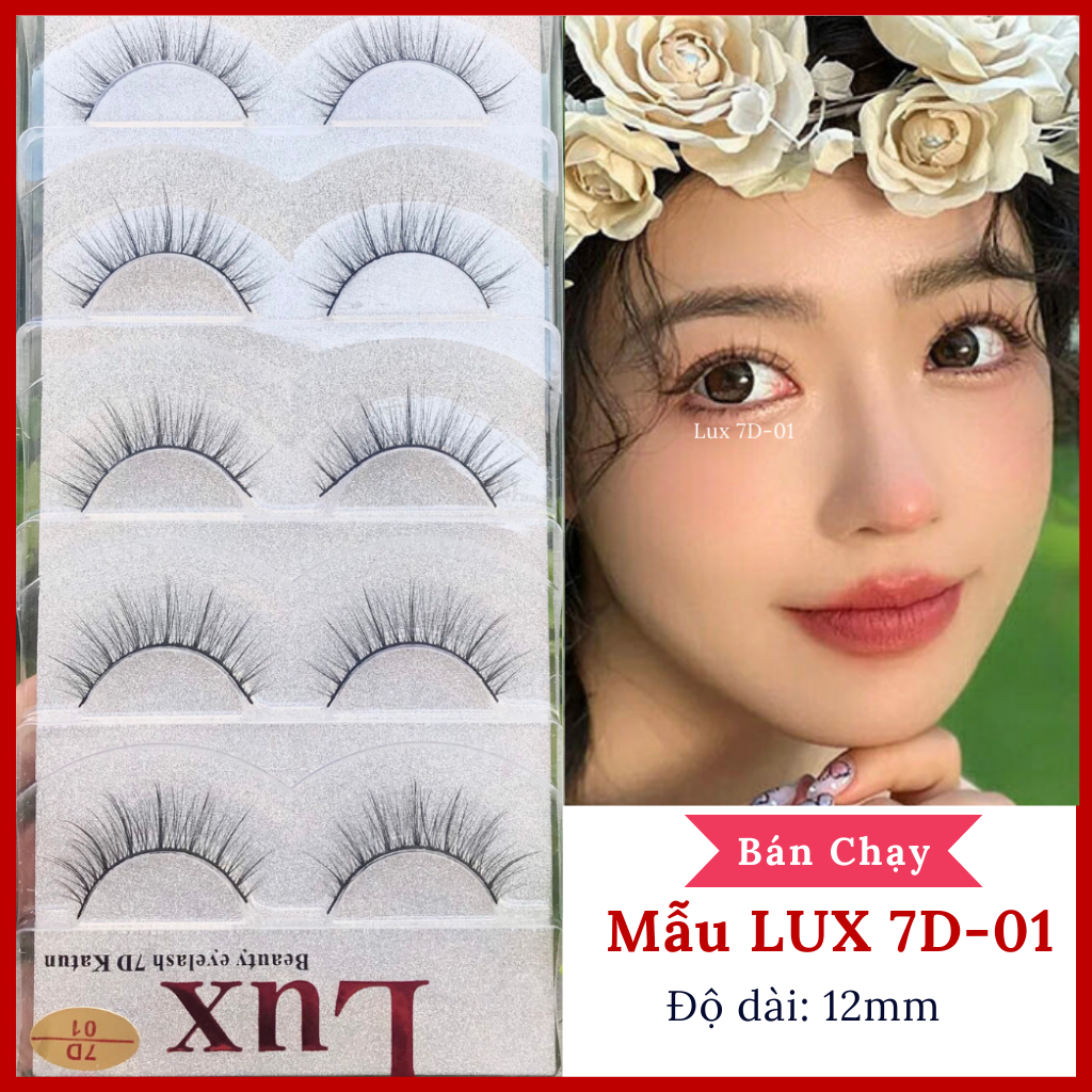 Mi giả LUX 7D Katun Cao Cấp [5 CẶP/HỘP]