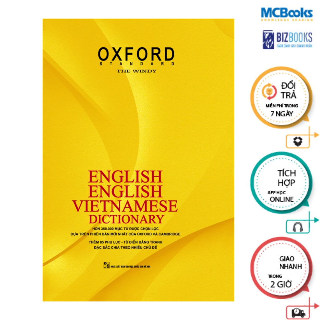 Sách - Từ điển Anh - Anh - Việt ( Bìa Vàng) - McBooks