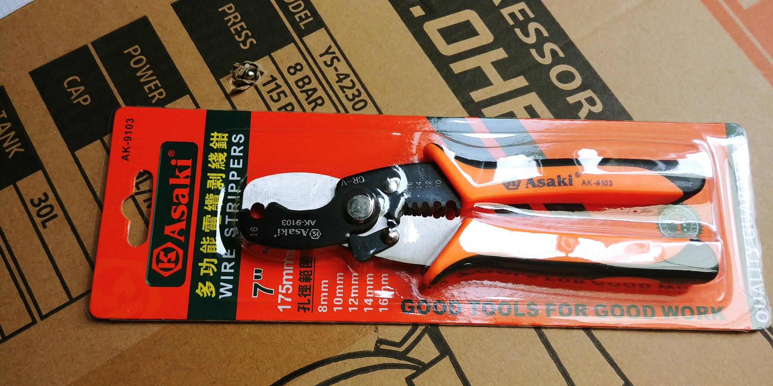 Kìm tước dây điện asaki ak-9103
