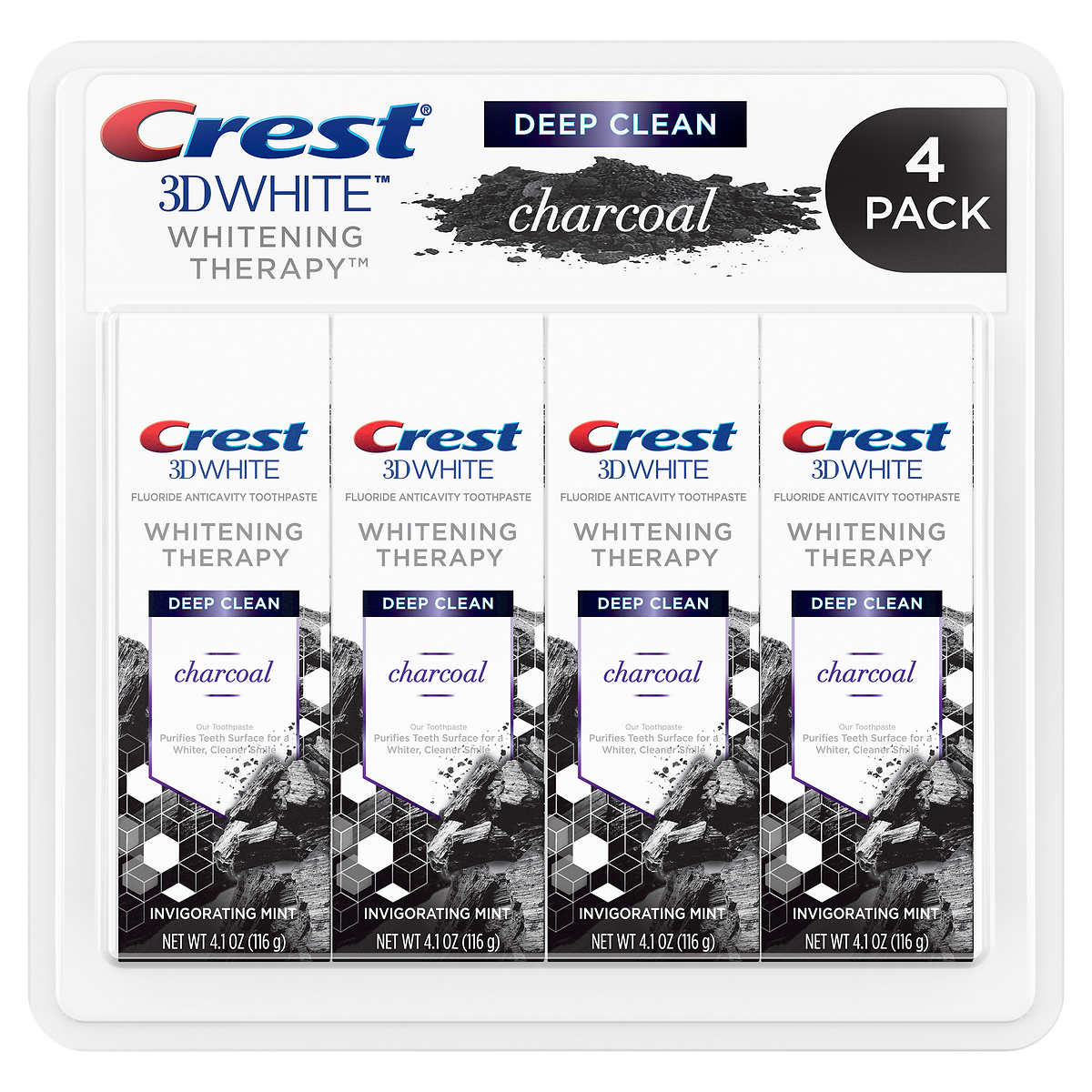 [HCM]Kem đánh răng Crest 3D White Charcoal Deep Clean Toothpaste 116g