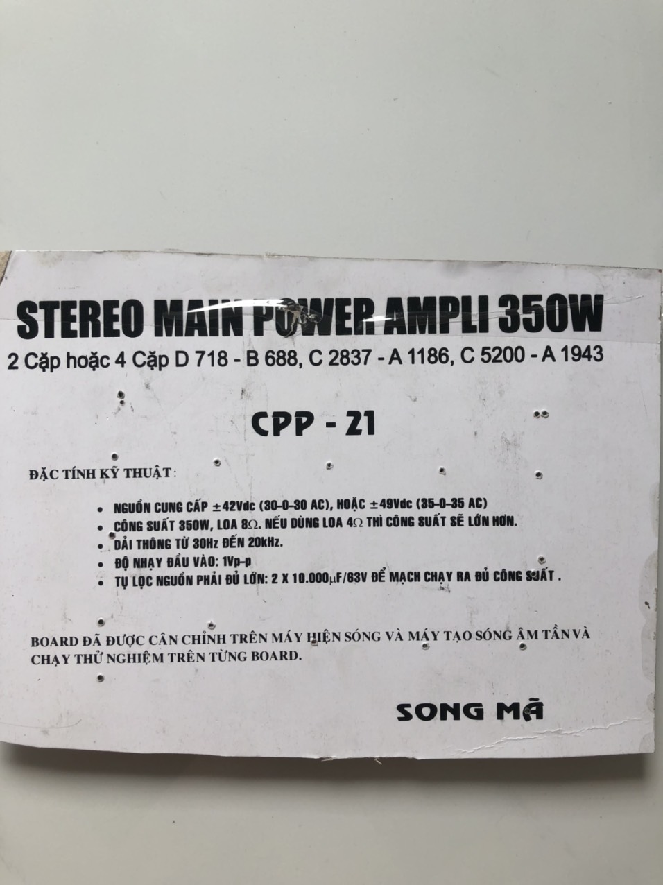 MẠCH AMPLY CÔNG SUẤT 8 SÒ 350W