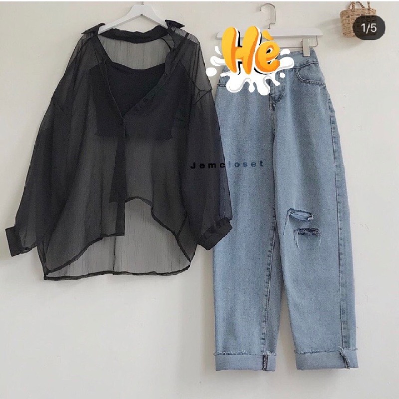 Nơi bán (Giao hàng dự kiến từ 13/08) Set quần baggy+ sơ mi cặp, thiết kế đa dạng mẫu mã, form dễ mặc, thoải mái, đường may tỉ mỉ, tinh tế