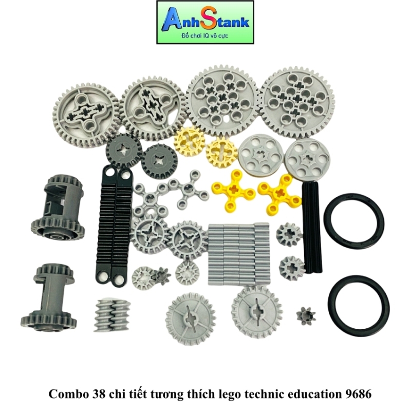 Lego technic education 9686 tương thích bộ 38 chi tiết mở rộng siêu sáng tạo, thích hợp nhiều loại mô hình