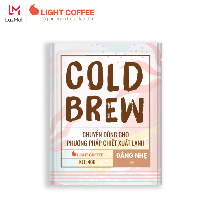 Cà phê pha Cold brew Light Coffee đắng ít - túi 40gr