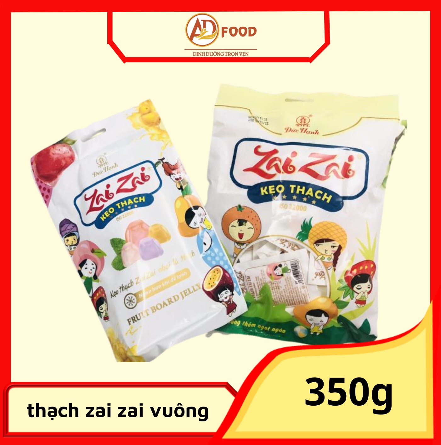 Thạch zai zai vuông 350gr thơm ngon bổ dưỡng