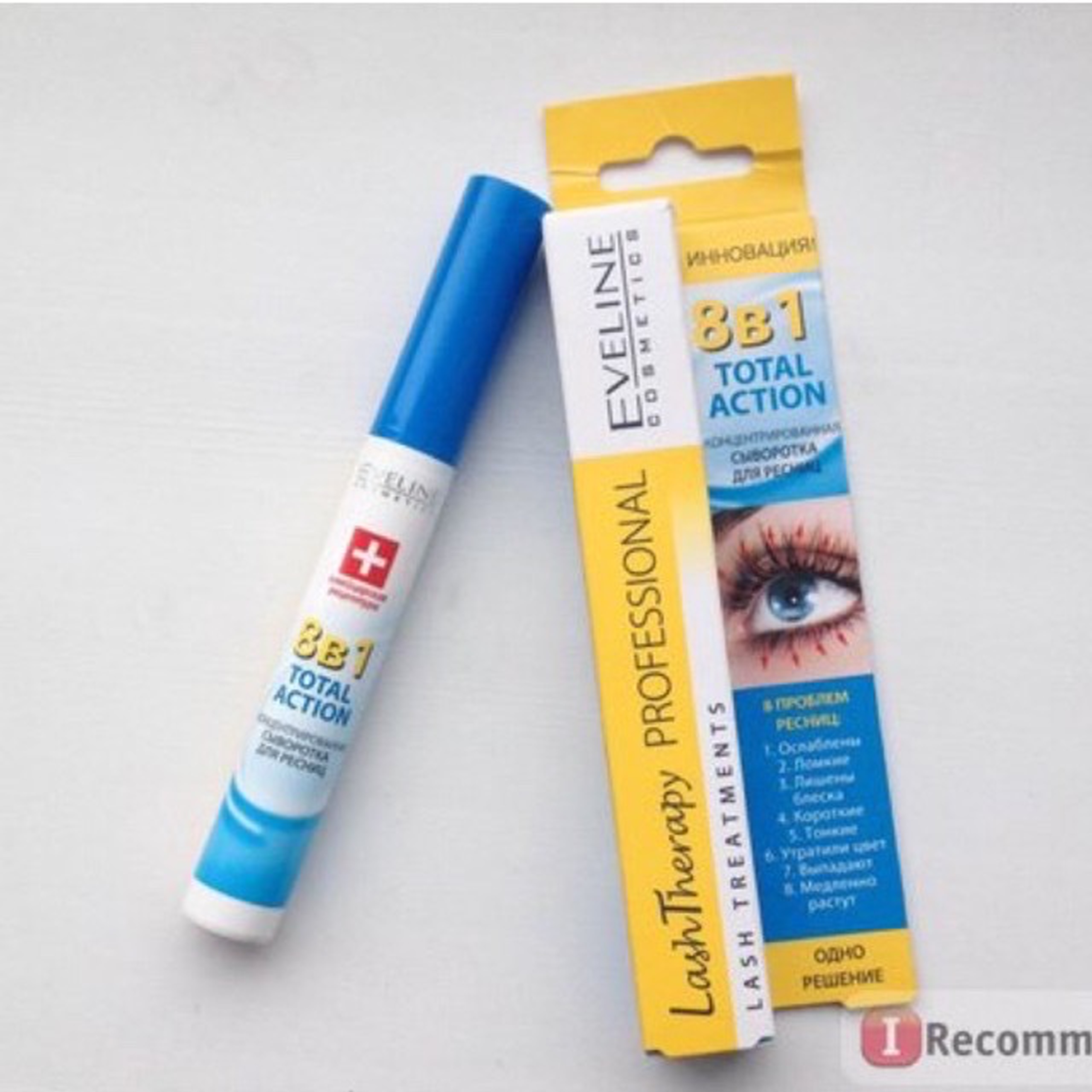Dưỡng mi Eveline 8in1- Dưỡng dài dày & cong mi Eveline
