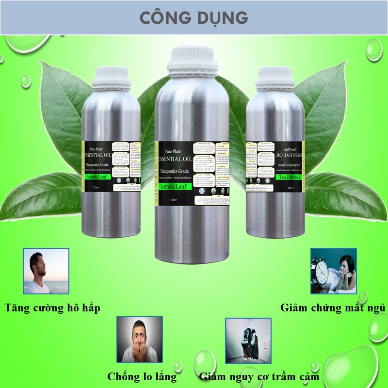 [HCM]Tinh dầu lá chanh 1000ml nguyên chất thiên nhiên có kiểm định