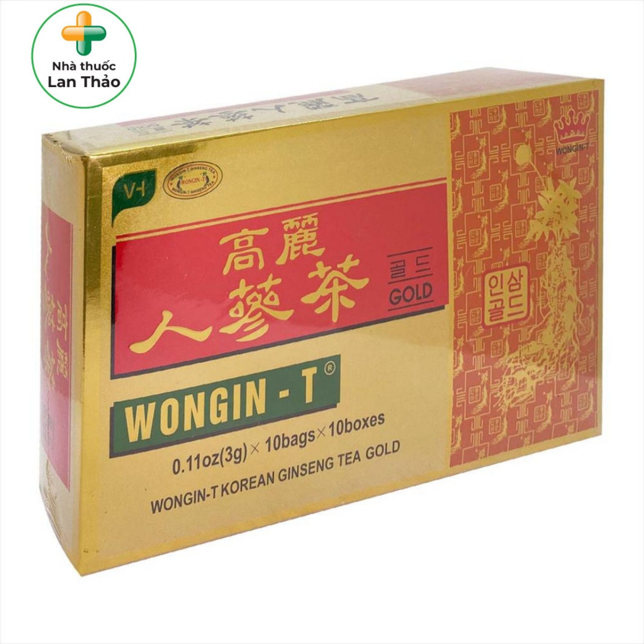 Trà sâm wongin t korean ginseng tea gold hộp 100 gói loại tốt