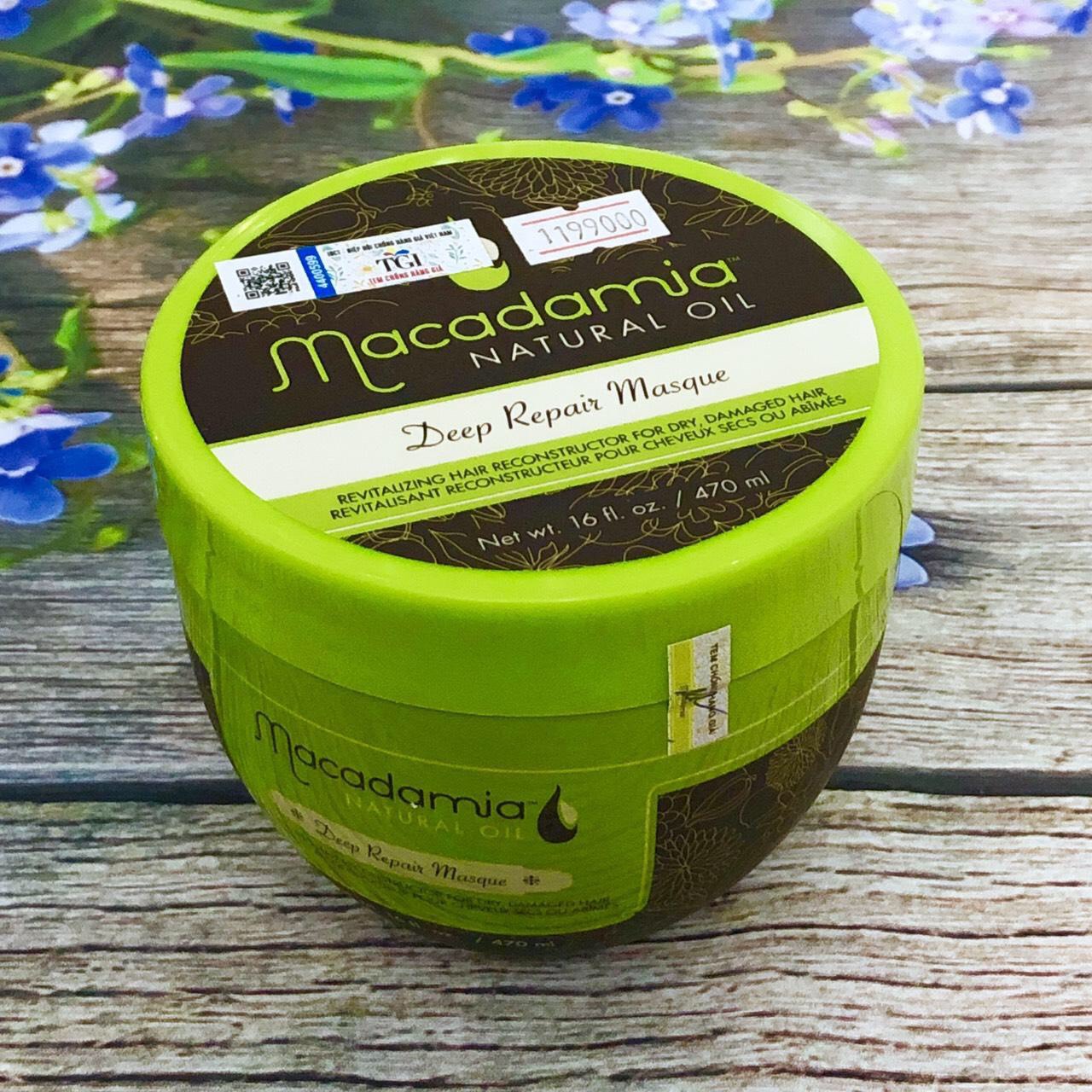 Kem hấp tóc Macadamia Deep Repair Masque 470ml